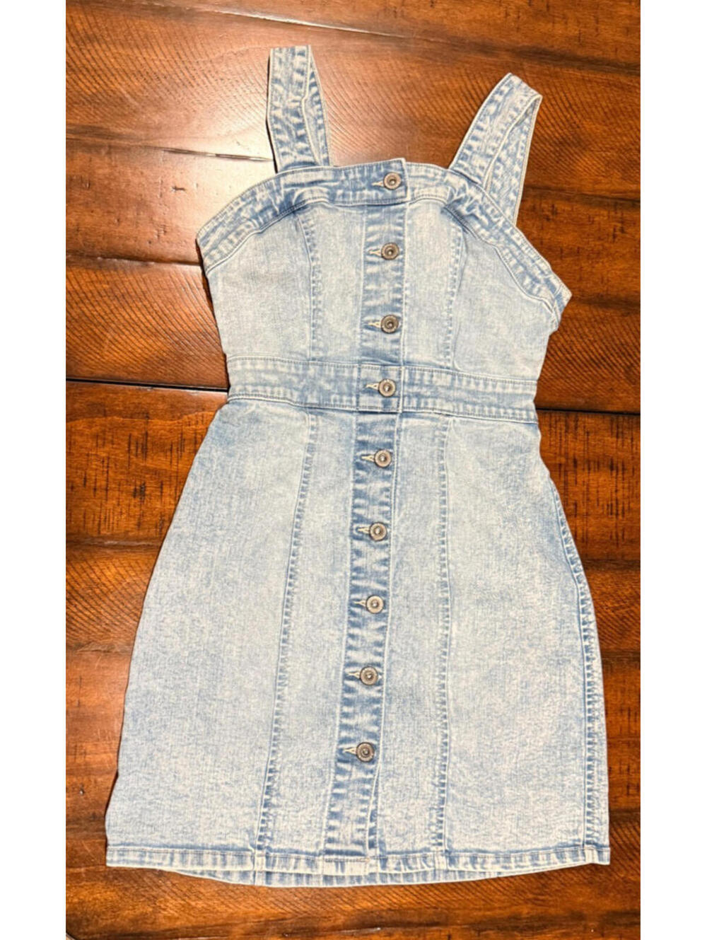 Arizona Jean Co VINTAGE Sleeveless Acid Wash Mini Denim Dress - Size XS
